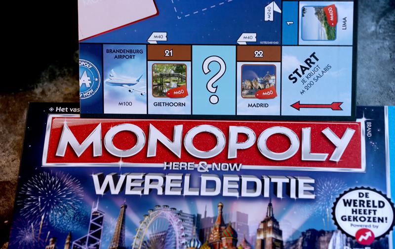 Speel Wereldeditie Monopoly waar Giethoorn naar Madrid ligt